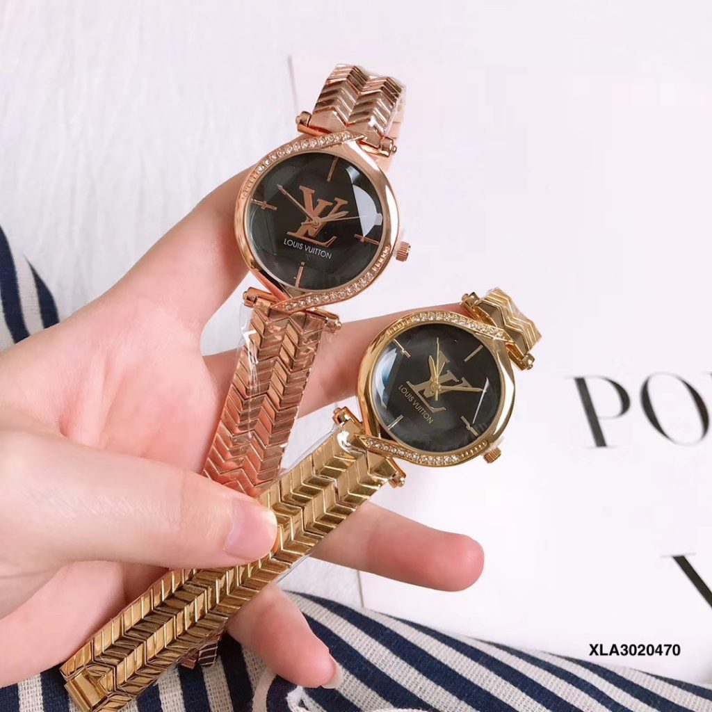 Đồng hồ nữ Louis Vuitton dây da cực đẹp chạy 3 kim  Lazadavn