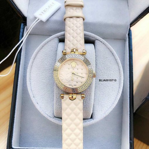 Đồng hồ Versace Nữ mặt Mini dây da siêu cấp