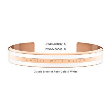 Cuff Dw Unisex Classic Bracelet Rose Gold & White 1:1