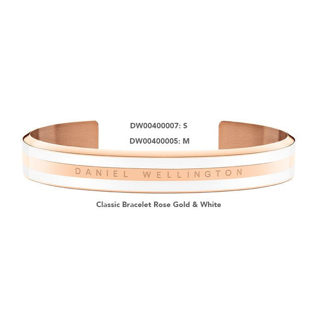 Cuff Dw Unisex Classic Bracelet Rose Gold & White 1:1