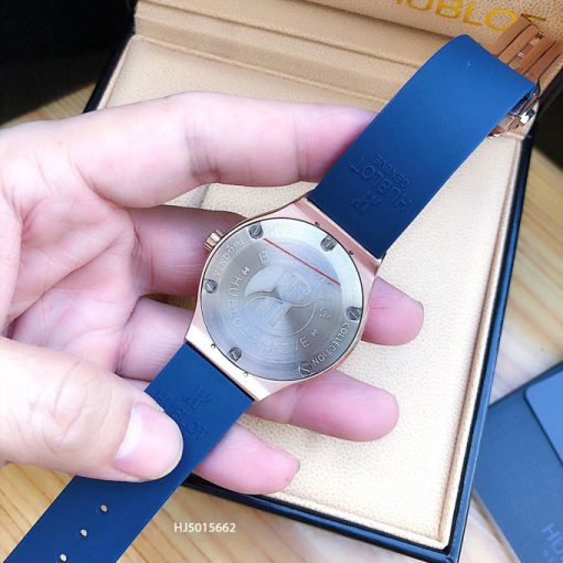 Đồng hồ Hublot Nữ Geneve Chronograph 582888 Đính đá dây xanh cao cấp