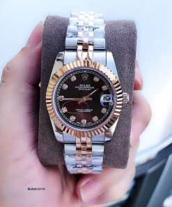 Đồng Hồ Rolex Nữ Oyster máy cơ tự động dây mạ vàng PVD