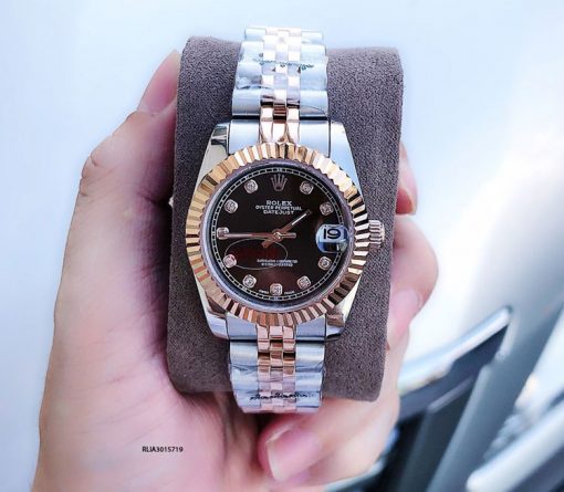 Đồng Hồ Rolex Nữ Oyster máy cơ tự động dây mạ vàng PVD