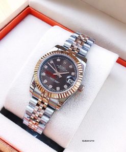 Đồng Hồ Rolex Nữ Oyster máy cơ tự động dây mạ vàng PVD