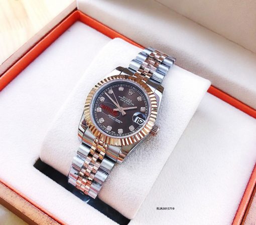 Đồng Hồ Rolex Nữ Oyster máy cơ tự động dây mạ vàng PVD