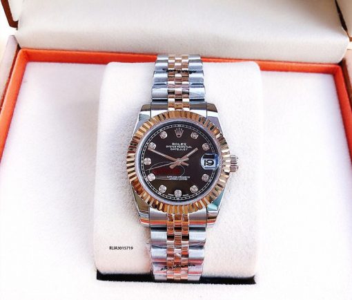 Đồng Hồ Rolex Nữ Oyster máy cơ tự động dây mạ vàng PVD