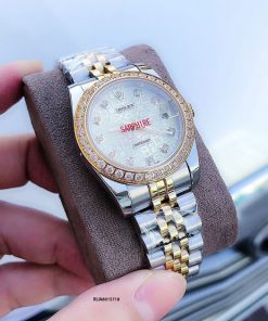 Đồng Hồ Rolex Nữ Oyster máy cơ tự động viền đính đá