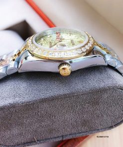 Đồng Hồ Rolex Nữ Oyster máy cơ tự động viền đính đá