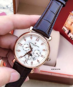Đồng hồ Vacheron Constantin Geneve Swiss Made Automatic dây nâu