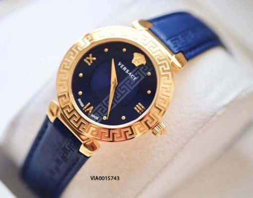 Đồng hồ Versace nữ dây da xanh cao cấp