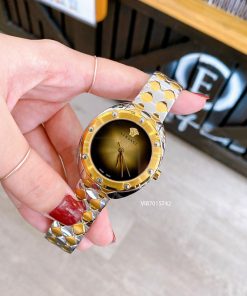 Đồng hồ Versace Shadov dây kim loại vàng cao cấp mặt đen