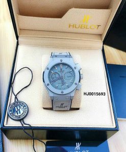 Đồng Hồ Hublot Geneve Chronograph Cặp Nam Nữ siêu cấp dây màu xám