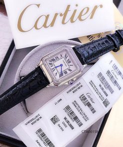 đồng hồ cartier nữ đẹp dây da mặt vuông giá rẻ tại tphcm