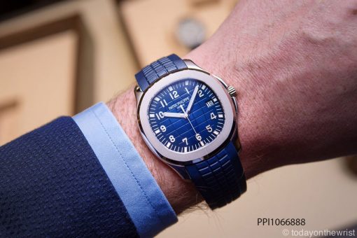 Đồng hồ nam Patek Philippe Aquanaut máy cơ dây ca cao su mặt xanh cao cấp giá rẻ
