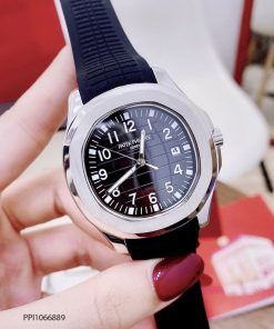 đồng hồ nam Patek Philippe Aquanaut máy cơ viền bạc dây cao su cao cấp giá rẻ