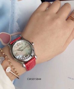 Đồng hồ Chopard nữ dây da đỏ cao cấp giá rẻ