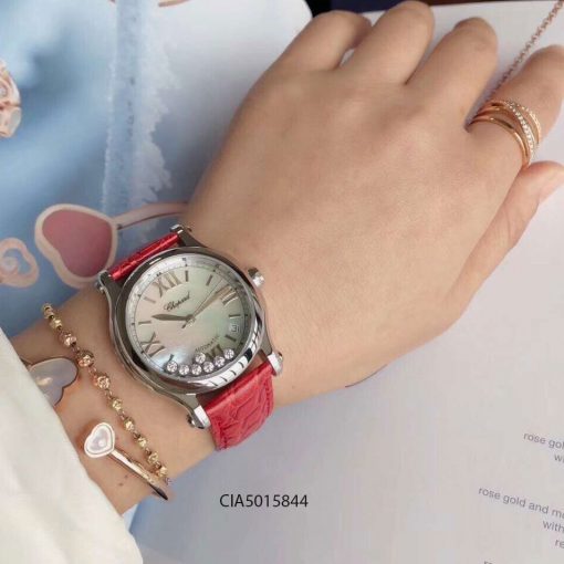 Đồng hồ Chopard nữ dây da đỏ cao cấp giá rẻ