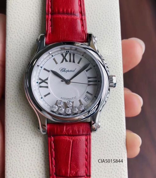 Đồng hồ Chopard nữ Happy Sport dây da đỏ giá rẻ