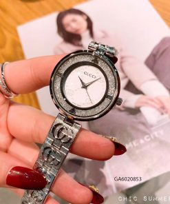 đồng hồ gucci nữ dây kim loại trắng cao cấp giá rẻ