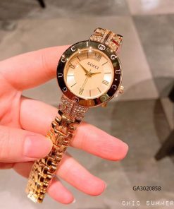 Đồng hồ nữ Gucci viền chữ đính đá giá rẻ