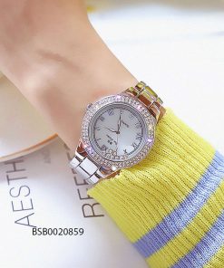 Đồng hồ nữ Bee Sister mặt đá xoay màu bạc cao cấp giá rẻ