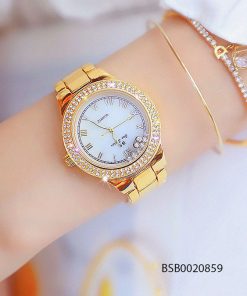 Đồng hồ nữ Bee Sister mặt đá xoay mạ vàng cao cấp giá rẻ