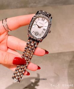 đồng hồ versace nữ dây kim loại màu bạc cao cấp giá rẻ