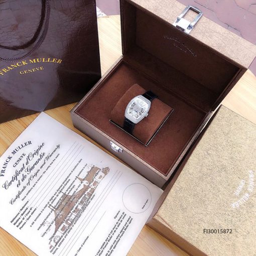 Đồng hồ nữ Franck muller máy Thụy Sĩ dòng Vanguard Yaching V32 viền bạc fullbox