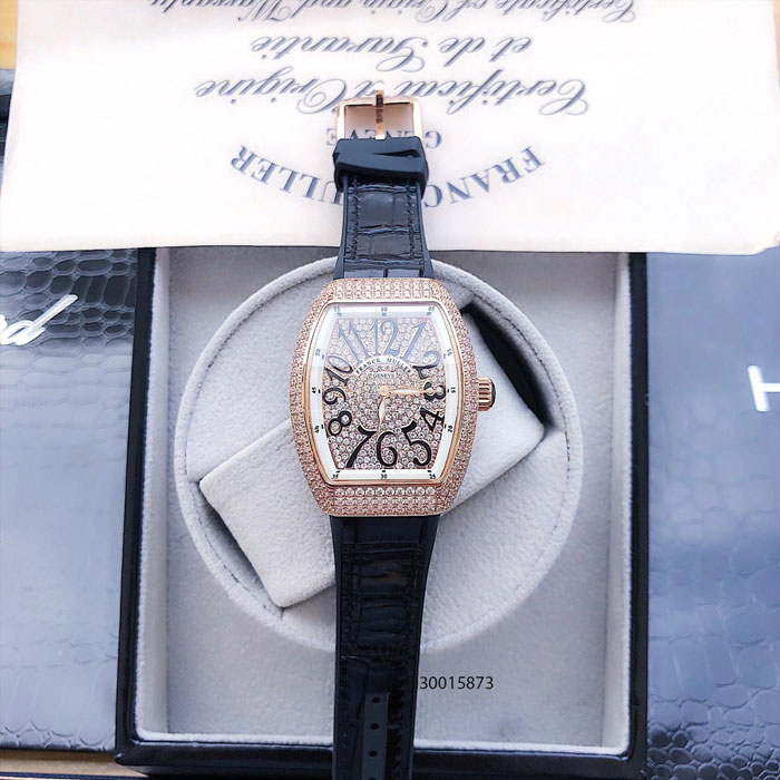 Đồng hồ nữ Franck muller dòng Vanguard Yaching V32 viền vàng cao cấp giá rẻ fullbox