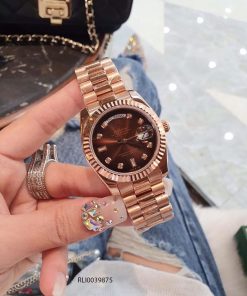 Đồng hồ Nữ Rolex Oyster Datejust màu nâu Siêu cấp giá rẻ