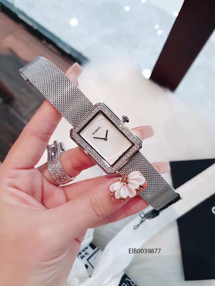 Đồng Hồ Chanel Boy Friend Diamond Đen Mặt Đen 25x32mm  Shop Đồng Hồ Cao Cấp