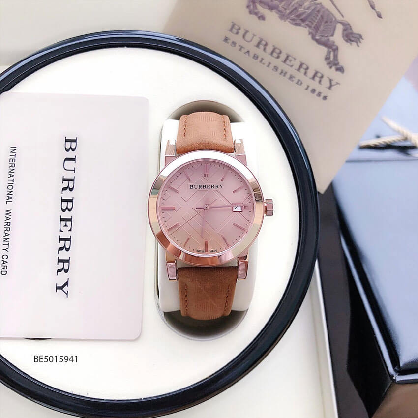 Đồng Hồ Burberry BU9109 Nữ dây nâu cao cấp