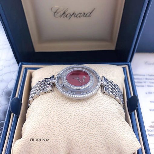 độ dày Đồng hồ nữ Chopard dòng Happy Diamond Real sapphire đỏ replica 1:1