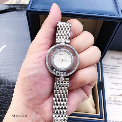 Đồng hồ nữ Chopard Happy Diamond Real sapphire trắng replica 1:1