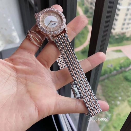 dây đồng hồ nữ Chopard L’Heure Du Diamant máy Thụy Sĩ rose gold
