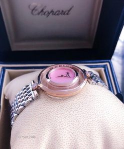 Đồng hồ Chopard dòng Happy Diamond demi mặt hồng replica 1:1 giá rẻ