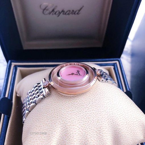 Đồng hồ Chopard dòng Happy Diamond demi mặt hồng replica 1:1 giá rẻ