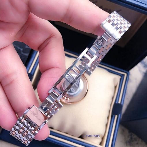 dây khóa đồng hồ Chopard dòng Happy Diamond demi mặt hồng replica 1:1