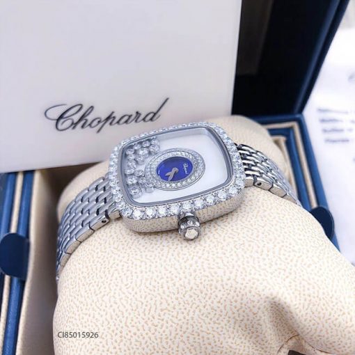 độ dày đồng hồ nữ Chopard dòng Happy Diamond mặt vuông replica 1:1 giá rẻ