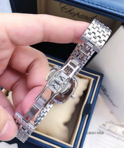 khóa đồng hồ nữ Chopard dòng Happy Diamond mặt vuông replica 1:1 giá rẻ