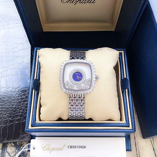 Đồng hồ nữ Chopard dòng Happy Diamond mặt vuông replica 1:1 giá rẻ