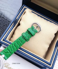 dây đồng hồ đeo tay nữ Chopard Happy Diamond dây da xanh replica 1:1