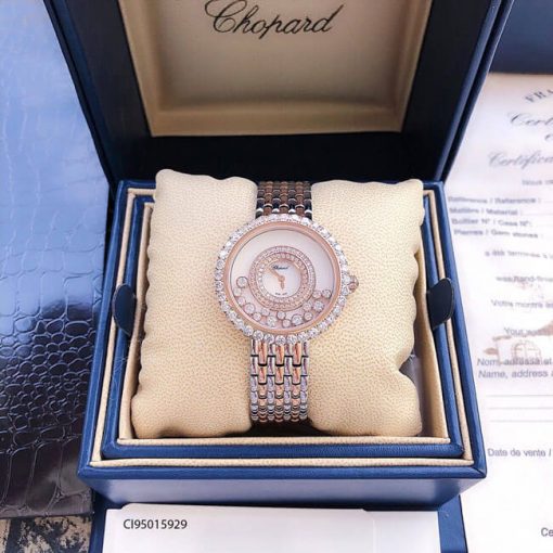 Đồng hồ đeo tay nữ Chopard dòng Happy Diamond demi replica 1:1