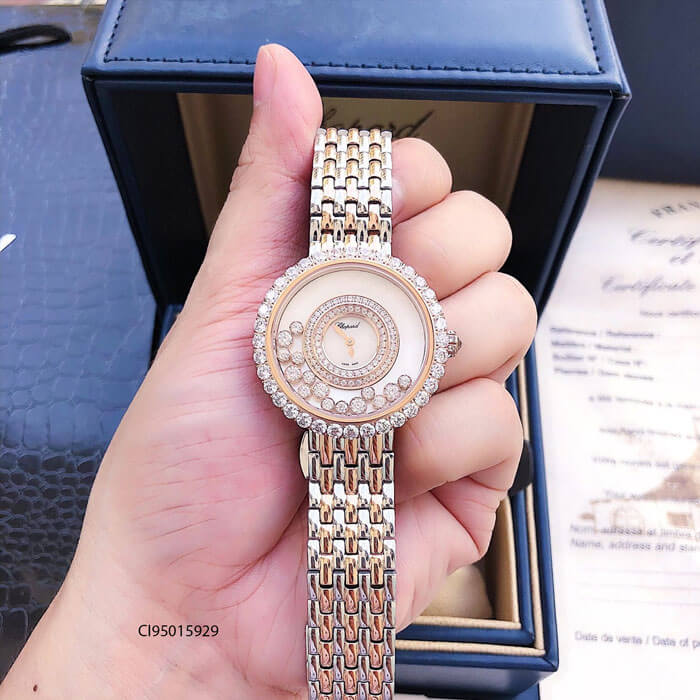 Đồng hồ đeo tay nữ Chopard dòng Happy Diamond demi replica 1:1