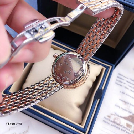 khóa đồng hồ đeo tay nữ Chopard dòng Happy Diamond demi đỏ replica 1:1