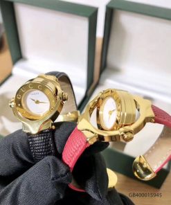 Đồng hồ nữ Gucci Vintage dạng lắc mặt xoay cao cấp hồng giá rẻ fullbox