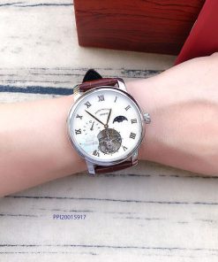 Đồng hồ nam Patek Philippe máy Thụy Sĩ dây da nâu cao cấp