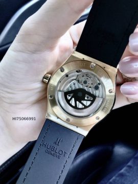 Đồng hồ Hublot Nam máy cơ nhật bản viền vàng đính đá cao cấp