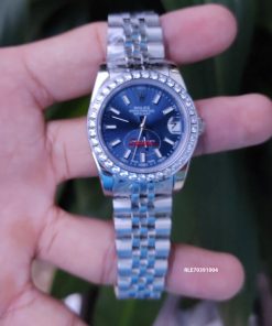 Đồng hồ Rolex nữ viền đính đá dây thép không gỉ cao cấp