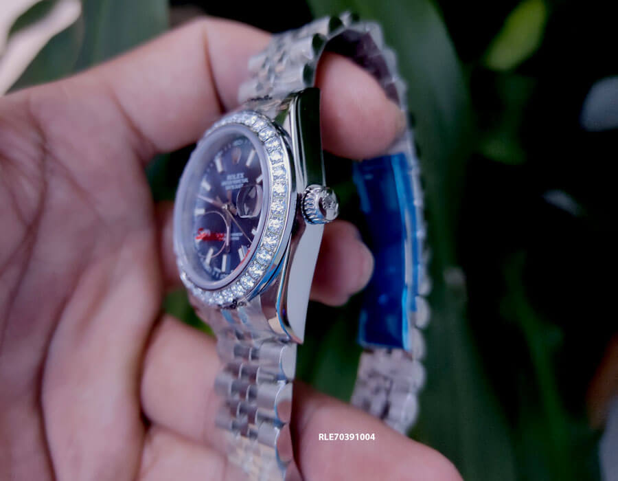 Đồng hồ Rolex nữ viền đính đá dây thép không gỉ cao cấp